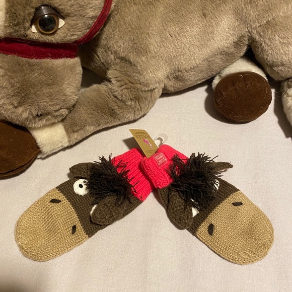 JOULES YOUTH HORSE MITTENS - Picture 1 of 5